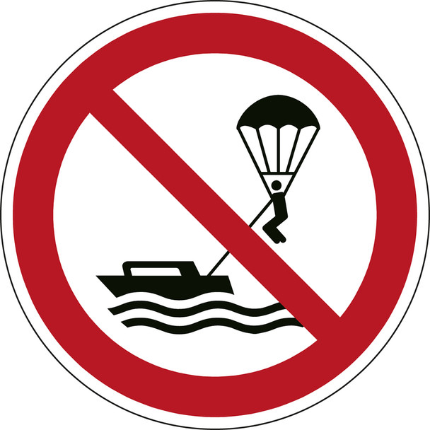 ISO Safety Sign - No parasailing