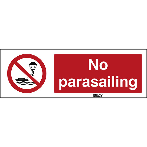 ISO Safety Sign - No parasailing