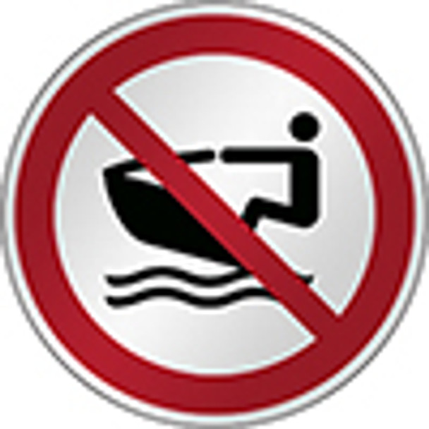 ISO Safety Sign - No personal water craft