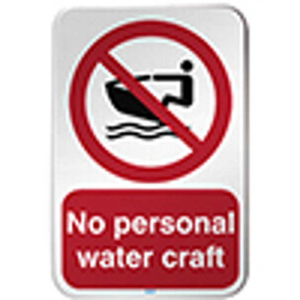 ISO Safety Sign - No personal water craft