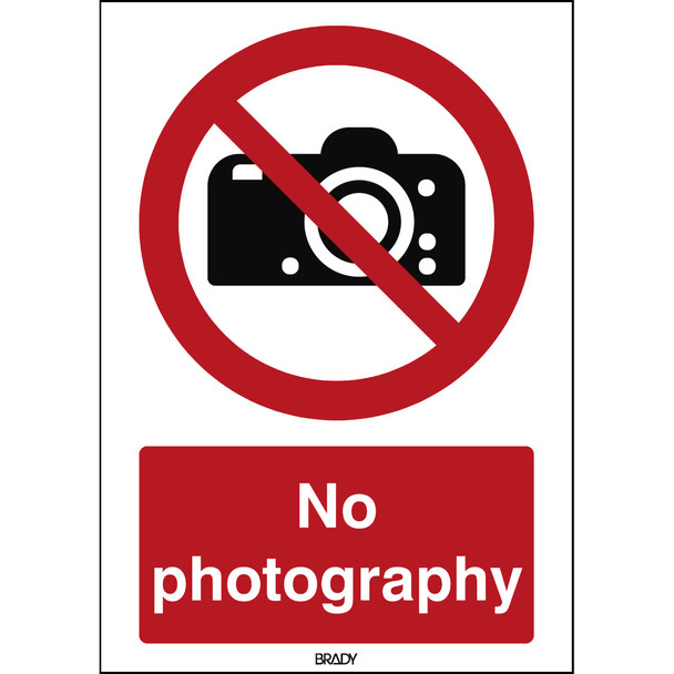 ISO Safety Sign - No photography