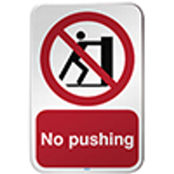 ISO Safety Sign - No pushing