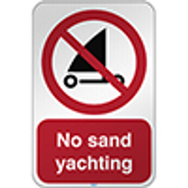 ISO Safety Sign - No sand yachting