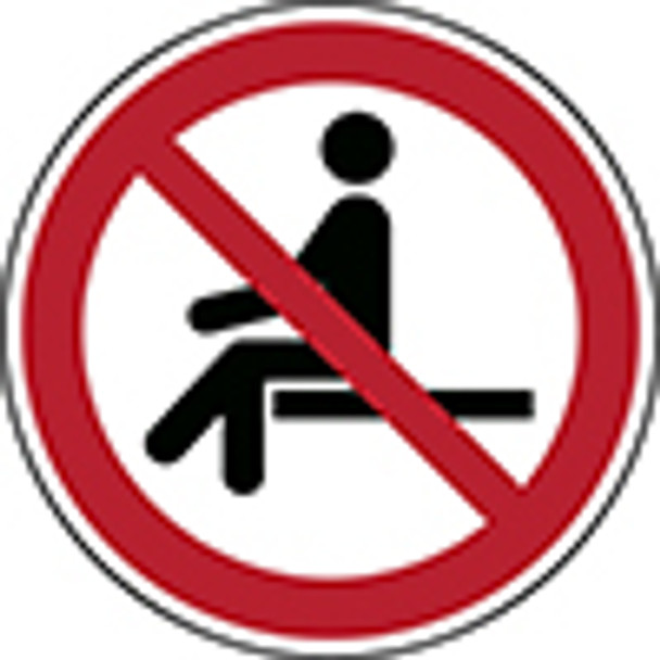 ISO Safety Sign - No sitting