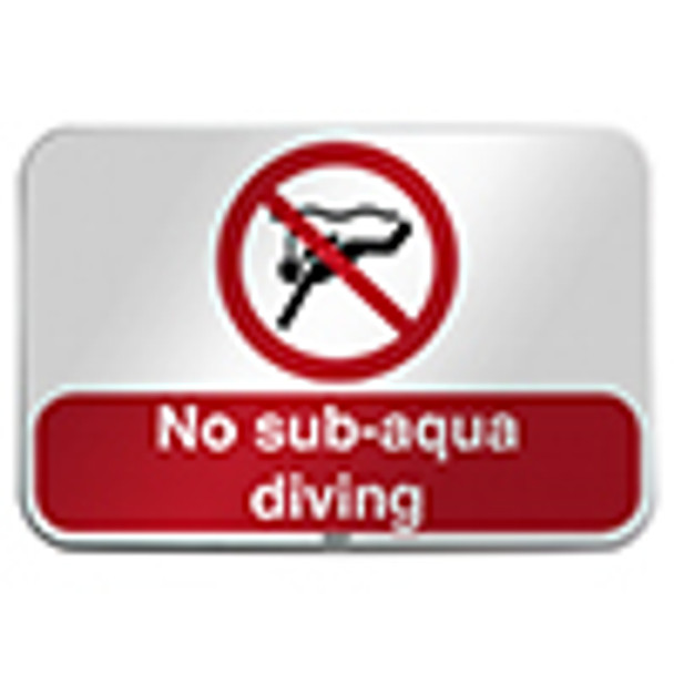ISO Safety Sign - No sub-aqua diving