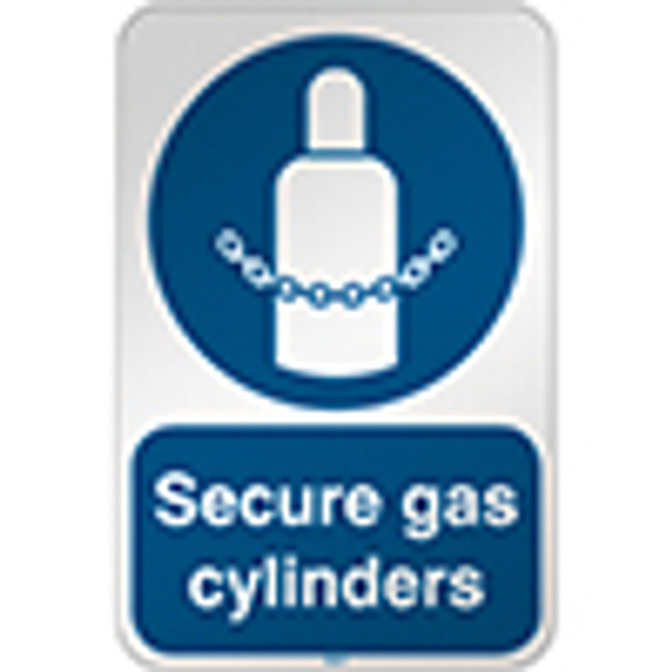 ISO Safety Sign - Secure gas cylinders