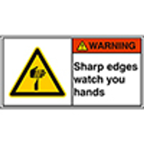 ISO Safety Sign - Sharp edges watch you hands