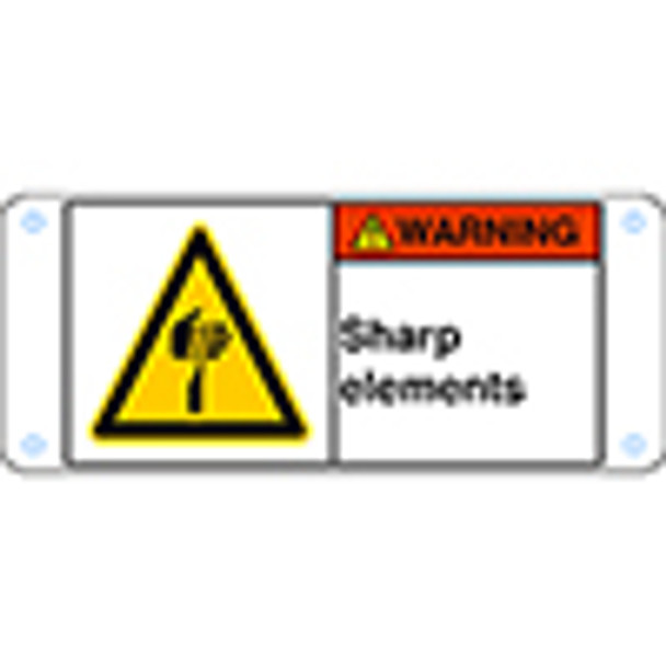 ISO Safety Sign - Sharp elements