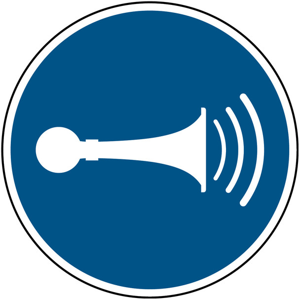 ISO Safety Sign - Sound horn