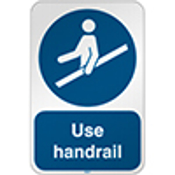 ISO Safety Sign - Use handrail