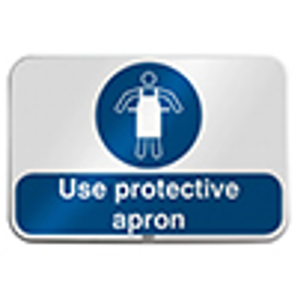 ISO Safety Sign - Use protective apron