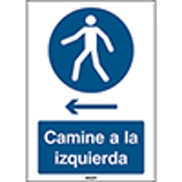 ISO Safety Sign - Use this walkway, Walk left