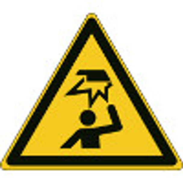 ISO Safety Sign - Warning Overhead obstacles