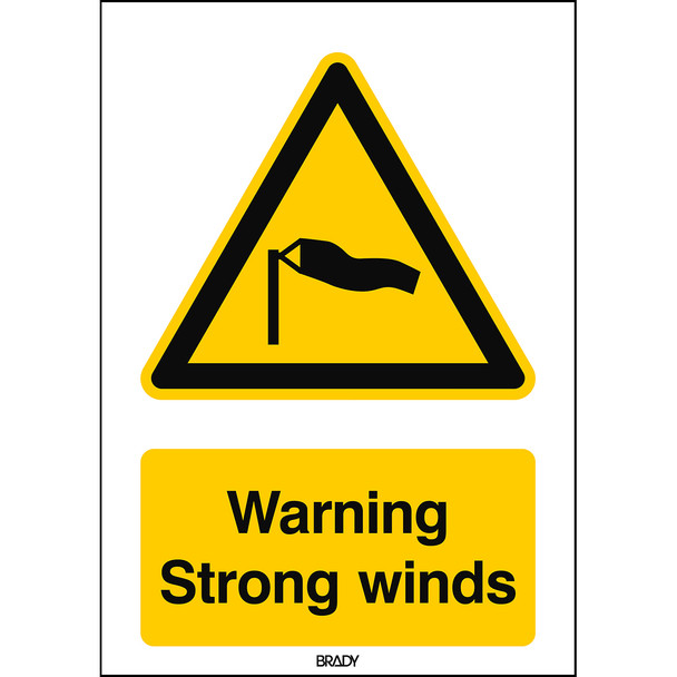 ISO Safety Sign - Warning Strong winds