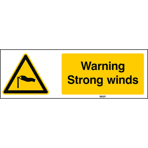 ISO Safety Sign - Warning Strong winds