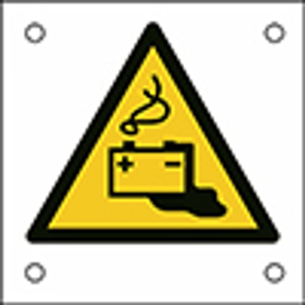 ISO Safety Sign - Warning; Battery charging