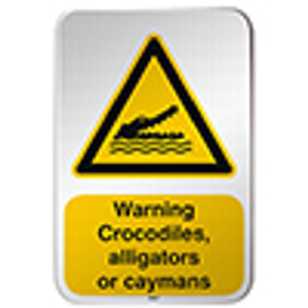 ISO Safety Sign - Warning; Crocodiles, alligators or caymans