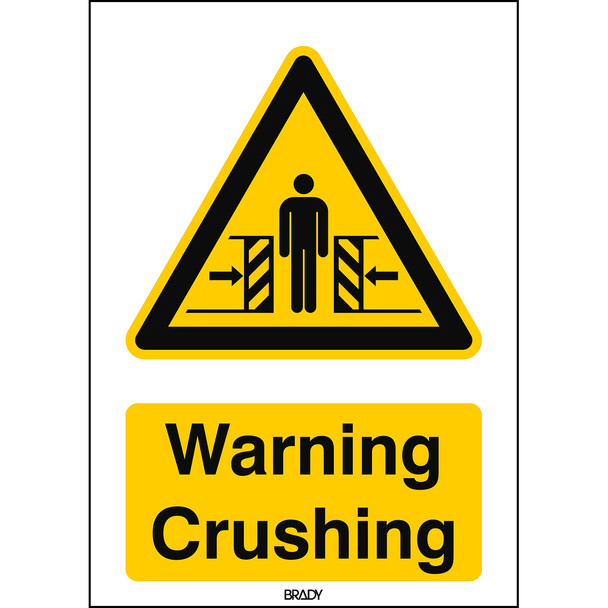 ISO Safety Sign - Warning; Crushing