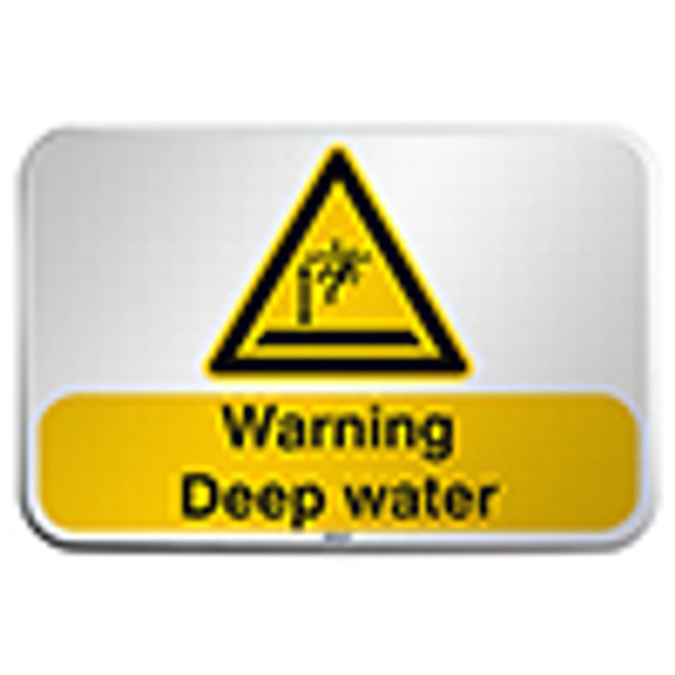 ISO Safety Sign - Warning; Deep water