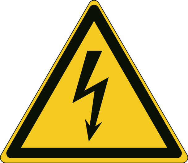 ISO Safety Sign - Warning; Electricity