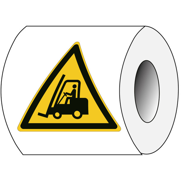 ISO Safety Sign - Warning; Fork lift trucks and other industrial vehicles