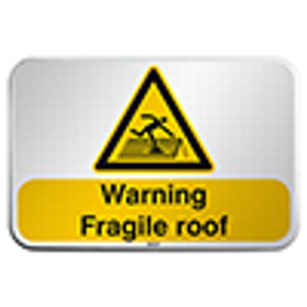 ISO Safety Sign - Warning; Fragile roof