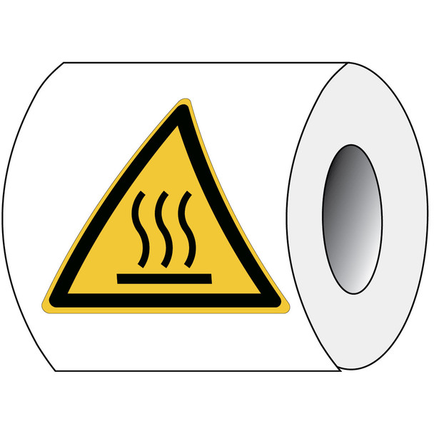 ISO Safety Sign - Warning; Hot surface