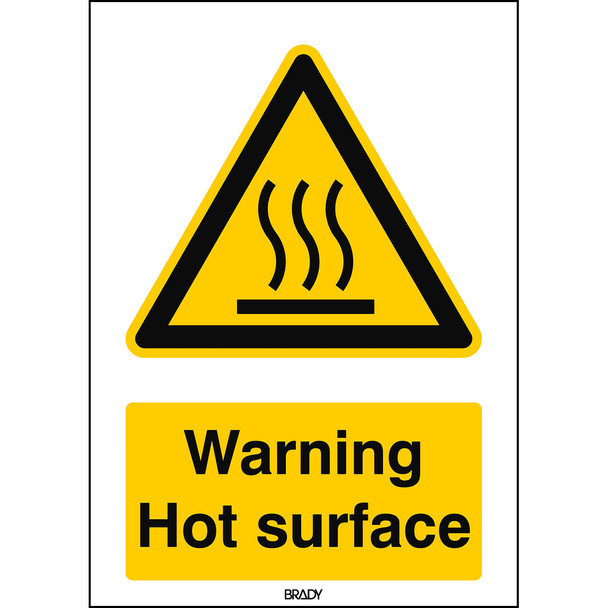 ISO Safety Sign - Warning; Hot surface