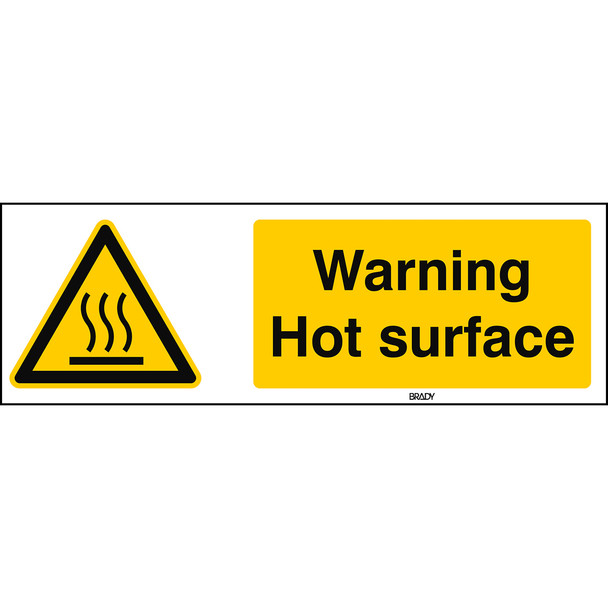 ISO Safety Sign - Warning; Hot surface