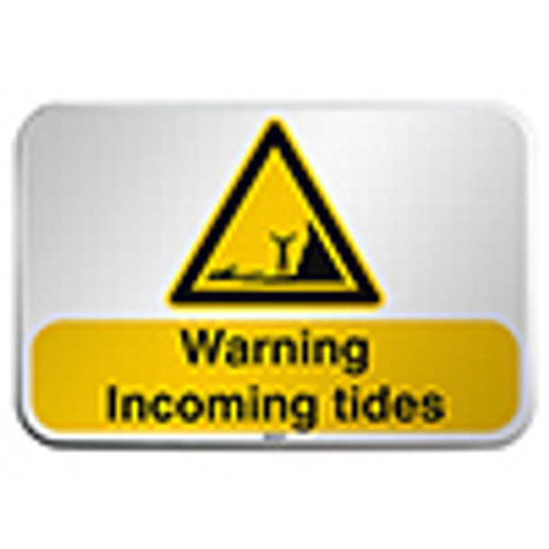 ISO Safety Sign - Warning; Incoming tides