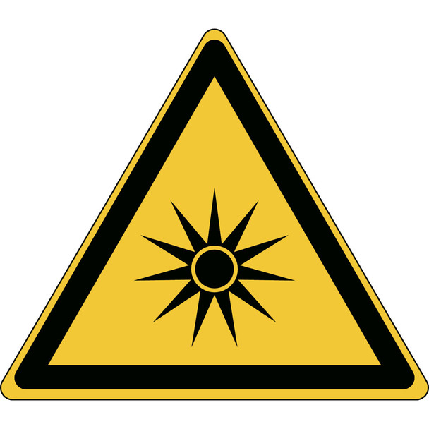 ISO Safety Sign - Warning; Optical radiation