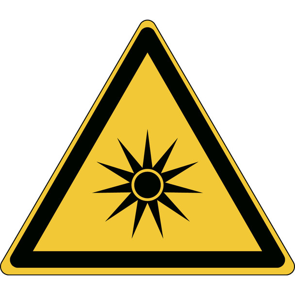 ISO Safety Sign - Warning; Optical radiation