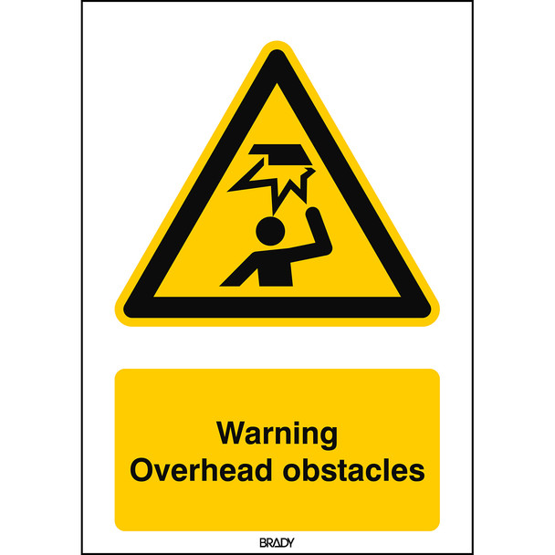 ISO Safety Sign - Warning; Overhead obstacles