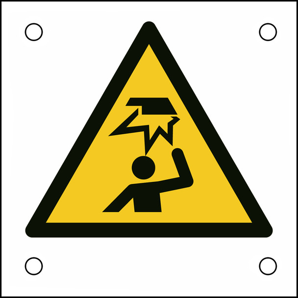 ISO Safety Sign - Warning; Overhead obstacles