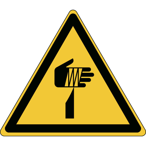 ISO Safety Sign - Warning; Sharp elements