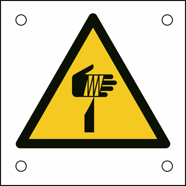 ISO Safety Sign - Warning; Sharp elements