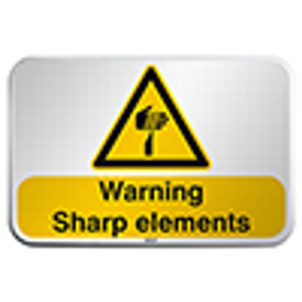 ISO Safety Sign - Warning; Sharp elements