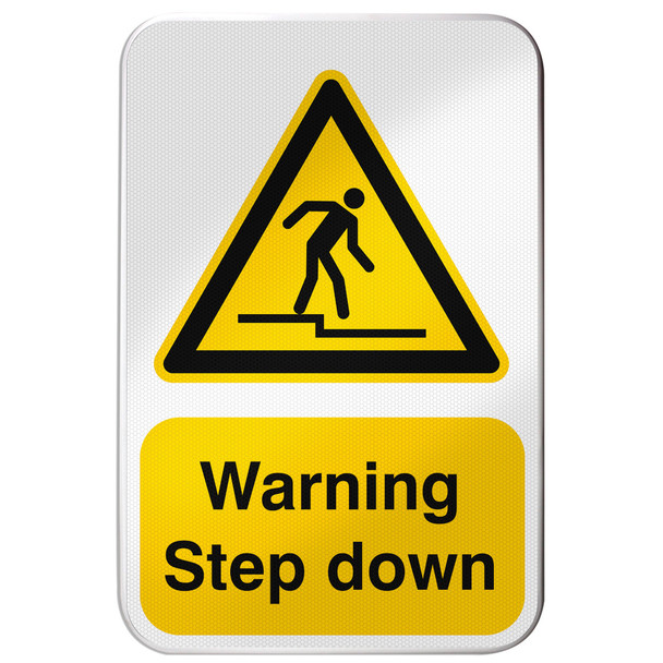 ISO Safety Sign - Warning; Step down