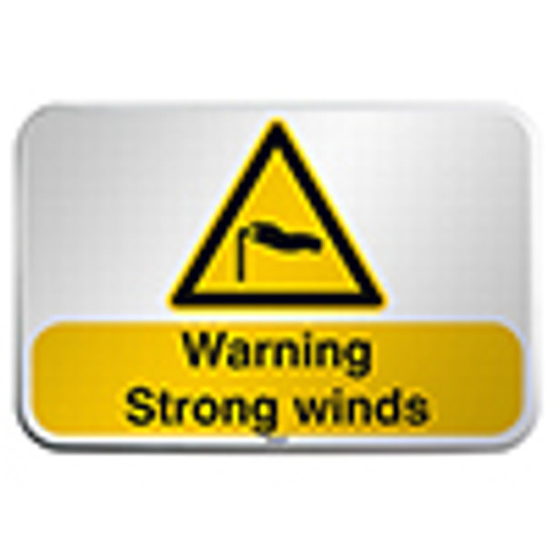 ISO Safety Sign - Warning; Strong winds