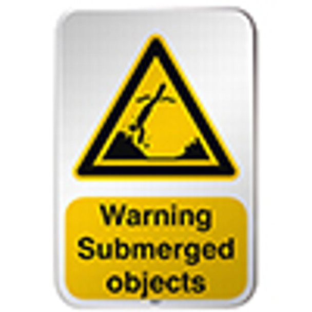 ISO Safety Sign - Warning; Submerged objects