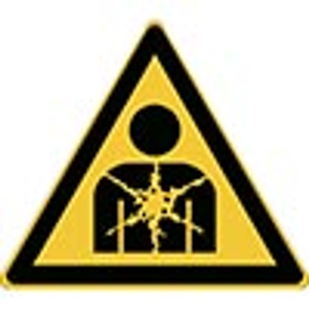 ISO Safety Sign - Warning; Substance or mixture presenting a health hazard