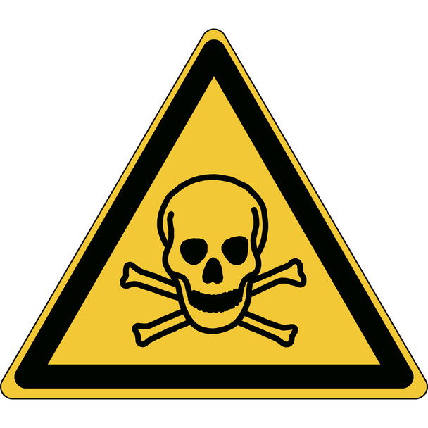 ISO Safety Sign - Warning; Toxic material