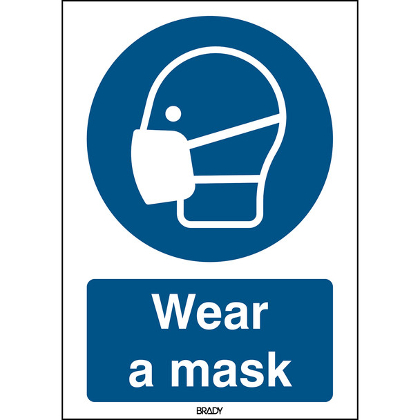 ISO Safety Sign - Wear a mask ISO Safety Sign - Wear a mask
