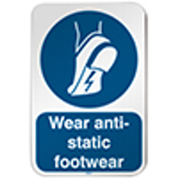 ISO Safety Sign - Wear anti-static footwear