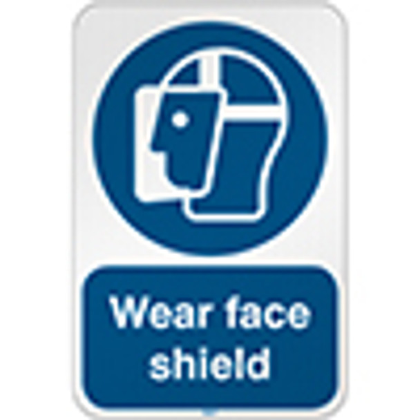 ISO Safety Sign - Wear face shield