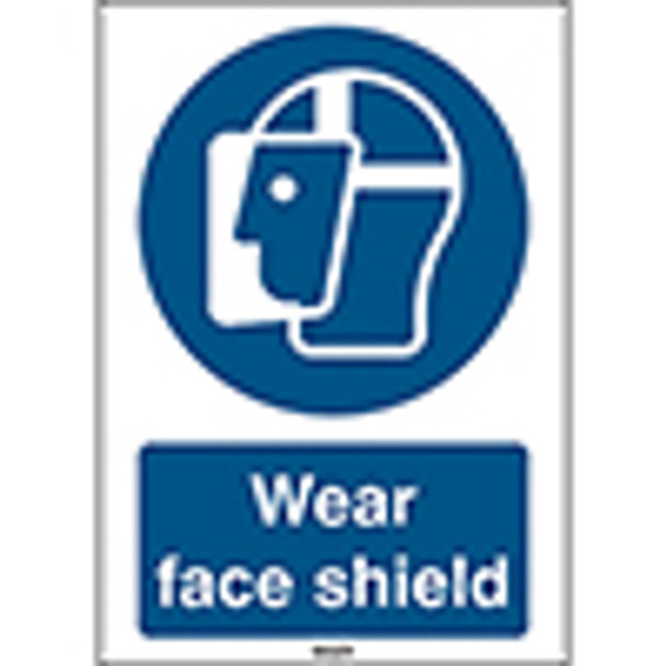 ISO Safety Sign - Wear face shield