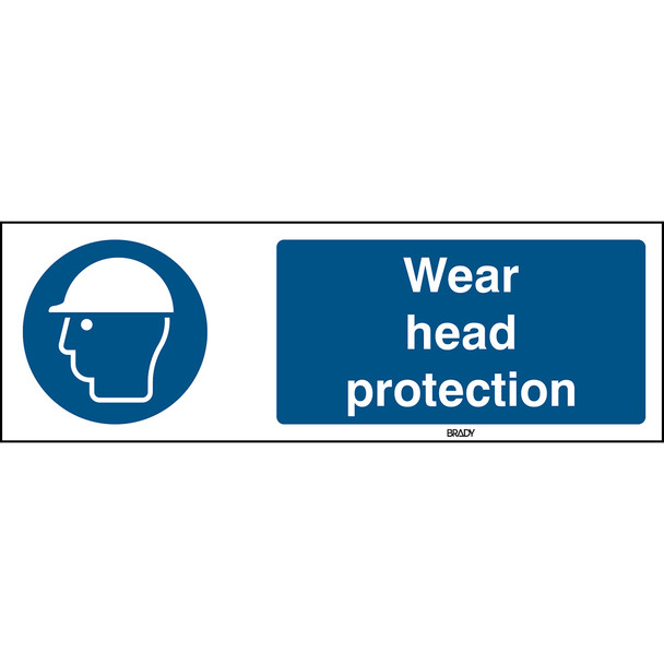 ISO Safety Sign - Wear head protection