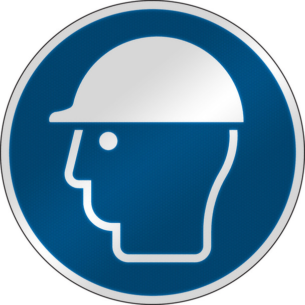 ISO Safety Sign - Wear head protection