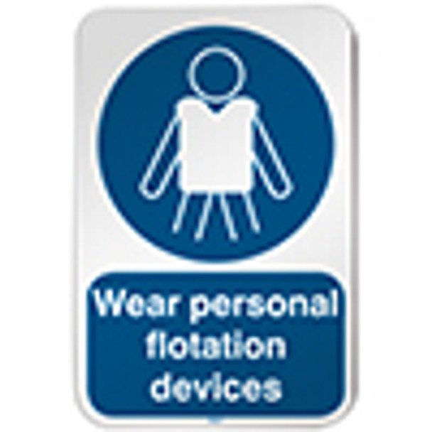 ISO Safety Sign - Wear personal flotation devices