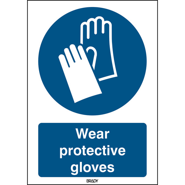 ISO Safety Sign - Wear protective gloves